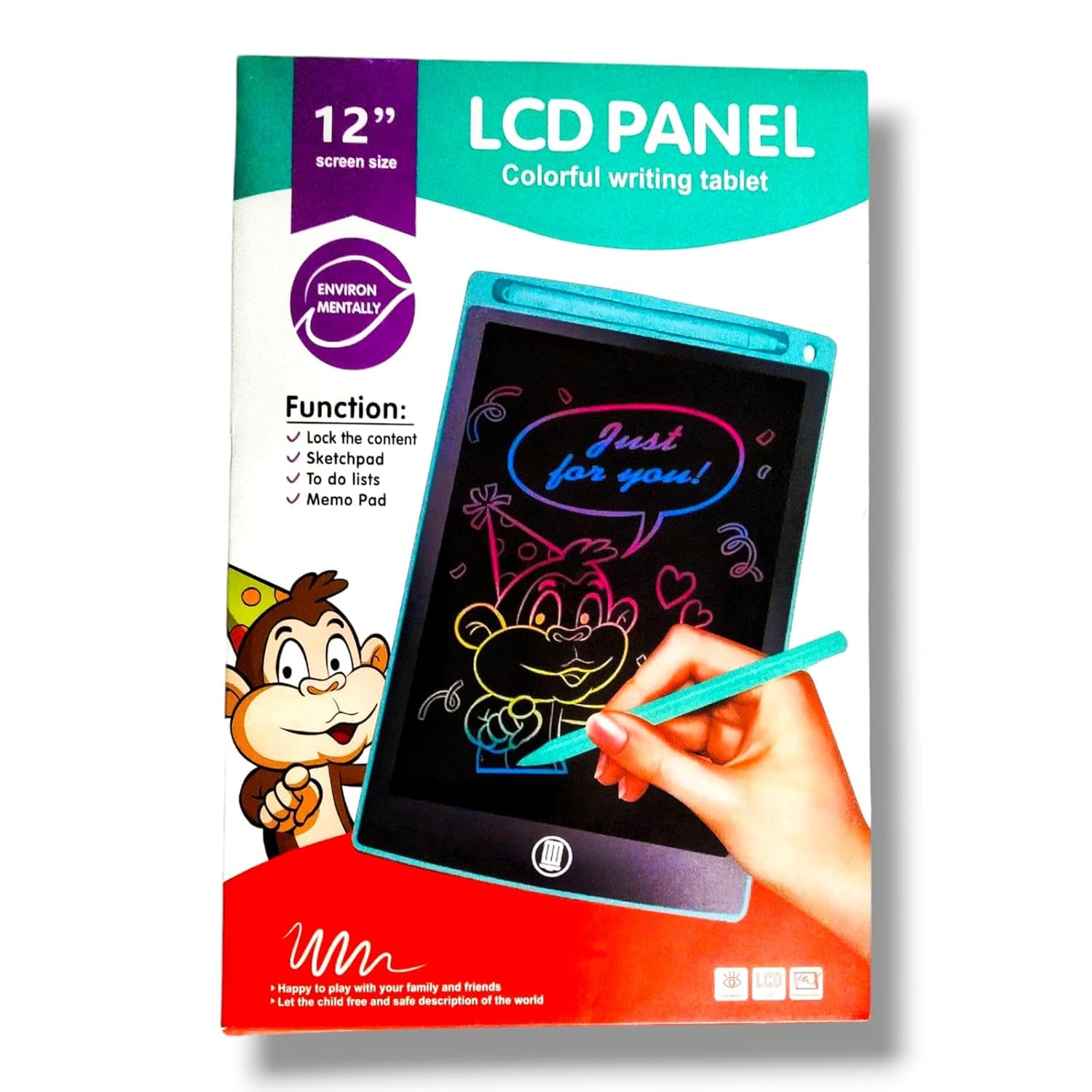 12 Inch LCD Colorful Tablet for Kids